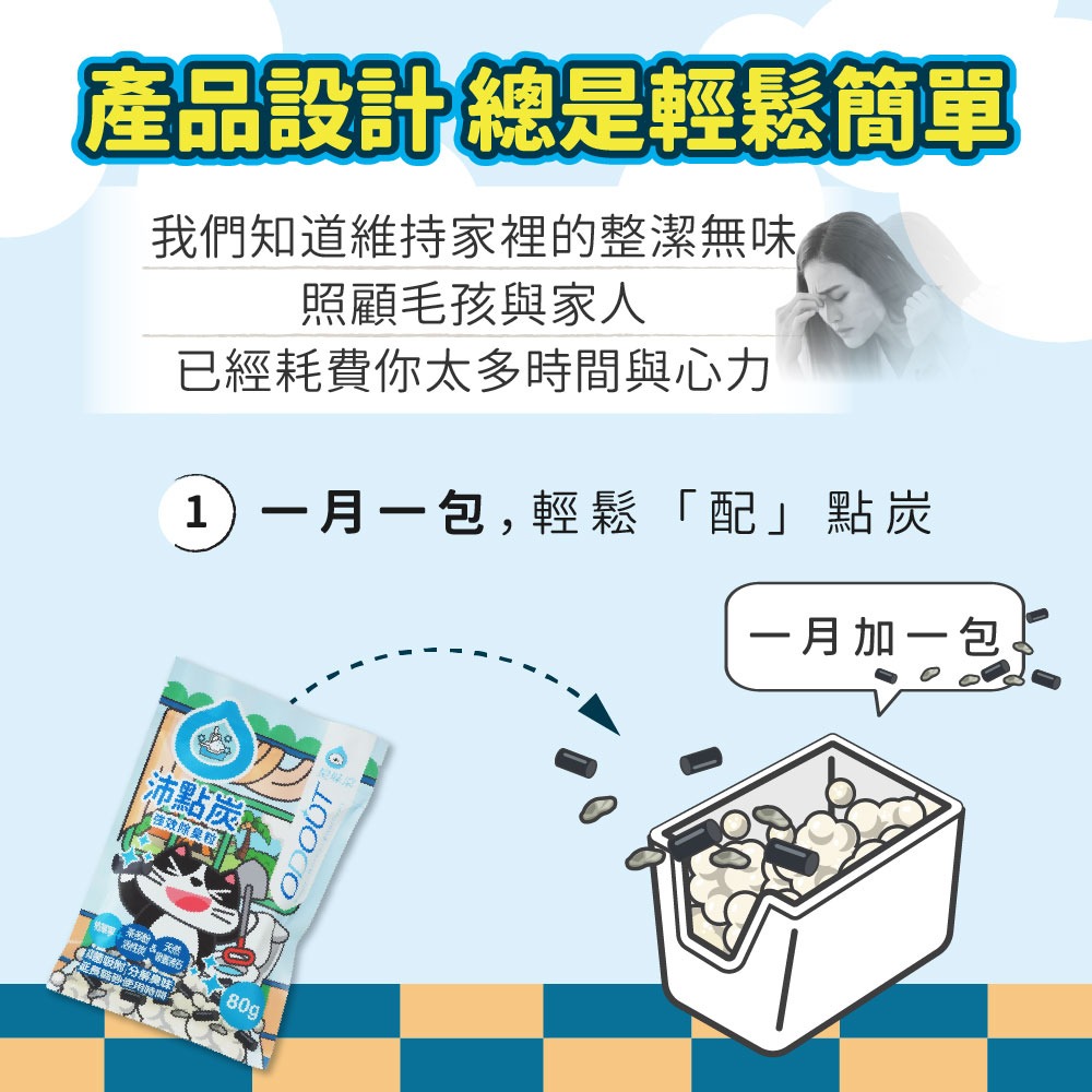 【臭味滾】沛點炭80gx2包 強效除臭粒 貓砂除臭炭 活性炭除臭 活性炭-細節圖8