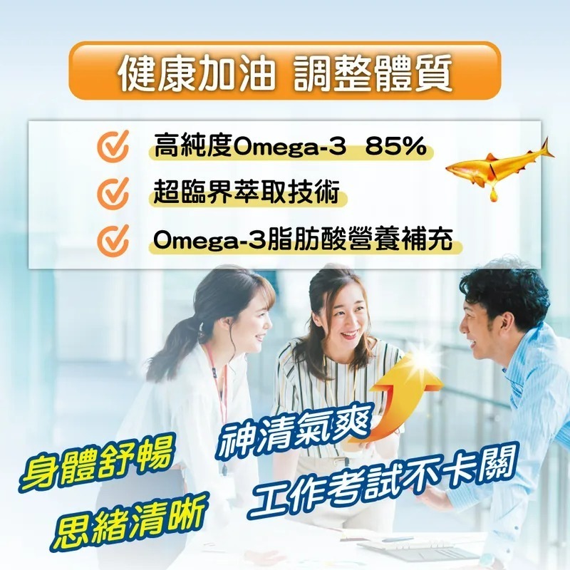 【三多】專利高純度魚油軟膠囊 (Omega-3 85%) 30粒/盒-細節圖3