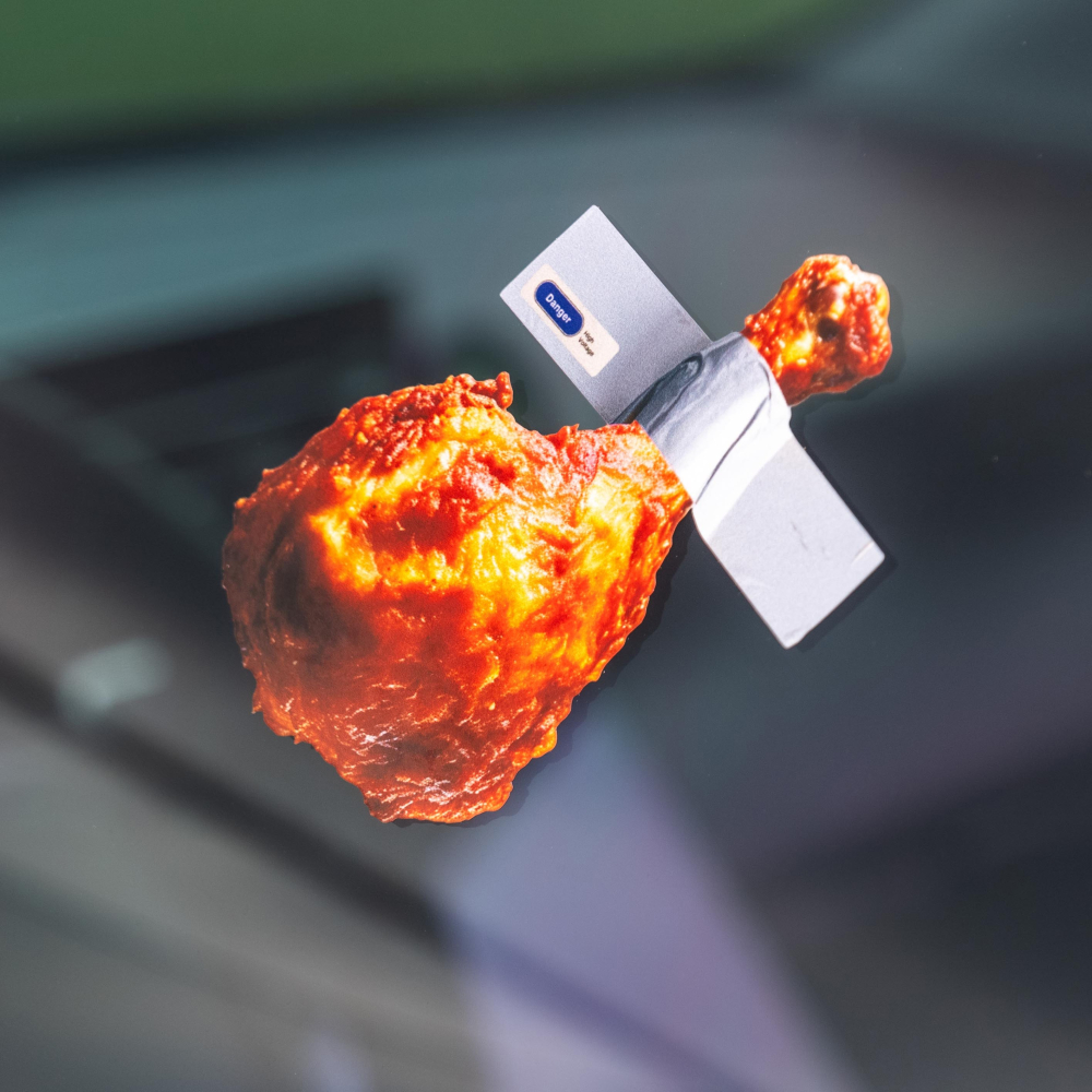 創意車貼 雞腿駕照貼紙 汽車貼紙-細節圖2