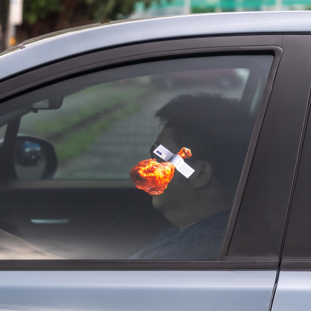 創意車貼 雞腿駕照貼紙 汽車貼紙-細節圖3