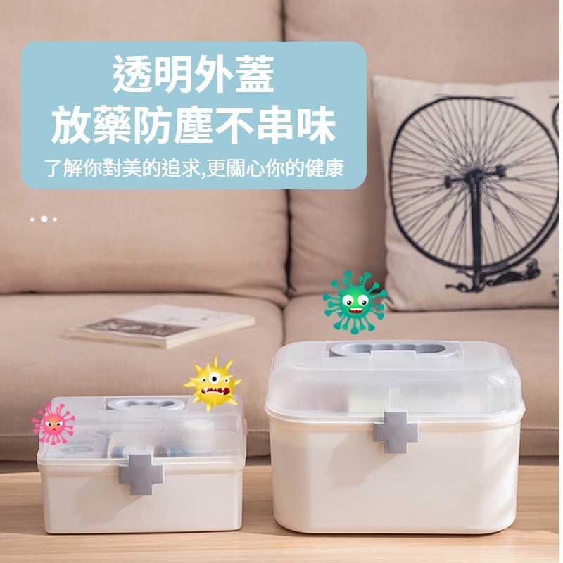 現貨 家庭醫護急救箱 醫藥箱 萬用手提醫藥箱 急救箱 手提箱 收納 藥箱 家庭小急救箱 收納箱 藥品收納箱-細節圖2