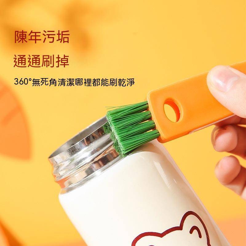 台灣現貨 杯蓋刷 多功能清潔刷 三合一杯刷 3in1除垢杯蓋刷   縫隙清潔刷 奶瓶刷 細節刷-細節圖2