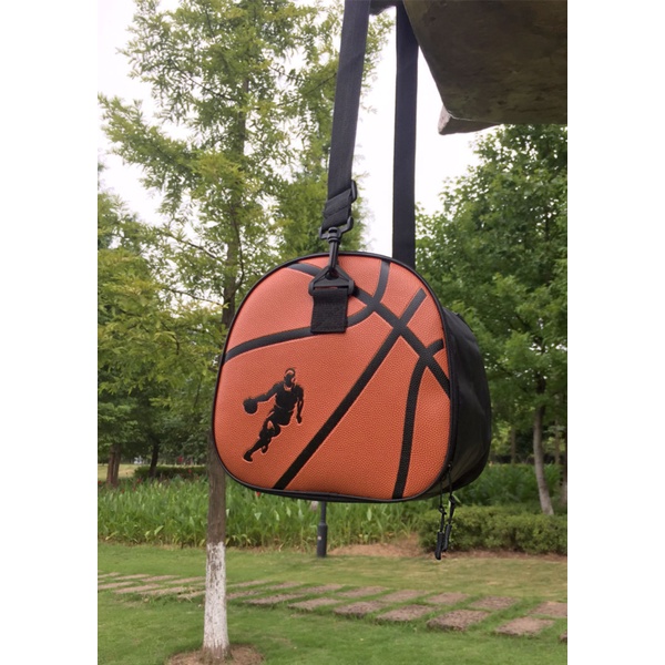 籃球專用收納袋 大容量牛津布 皮革籃球袋 籃球袋 籃球包 籃球收納袋 防水籃球袋 圓形籃球包 單肩手提籃球包當個灌籃高手-細節圖8