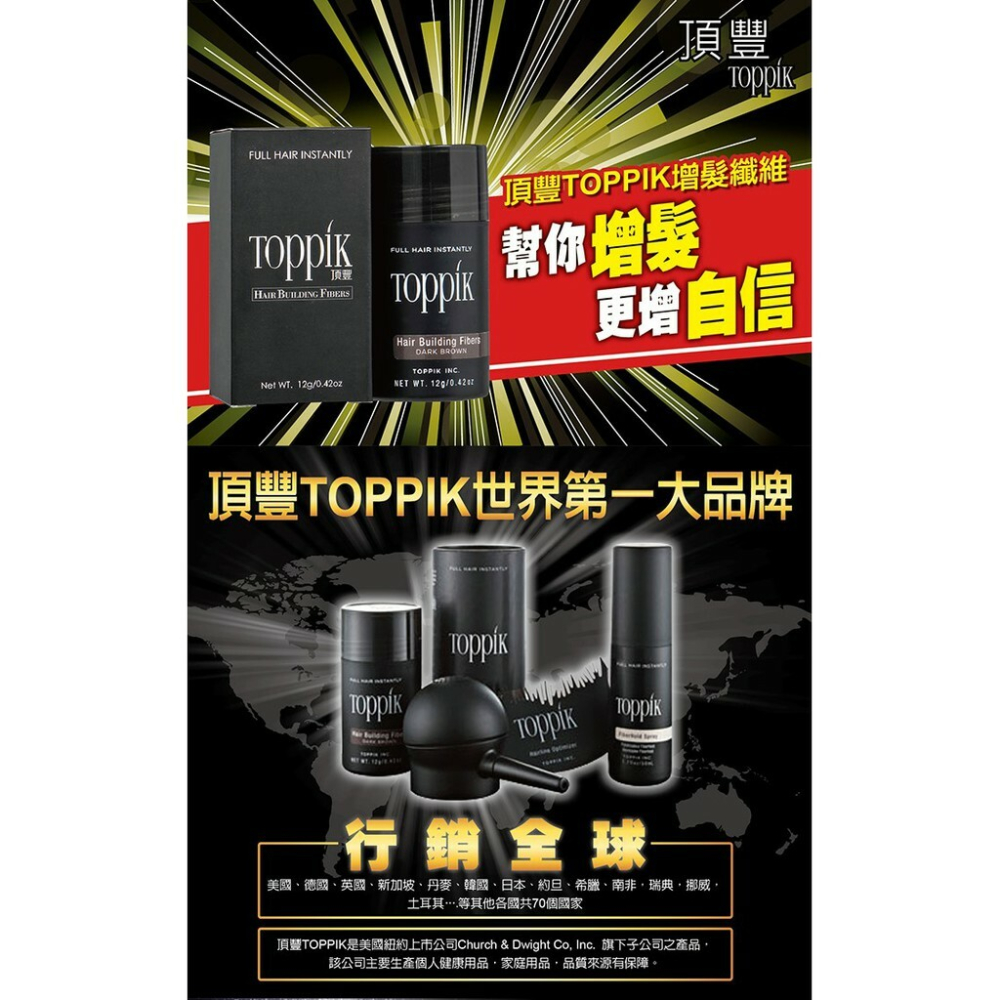 4瓶組 -Toppik頂豐 增髮纖維 纖維假髮 (55g)(黑色/黑棕色) 送ok繃-細節圖6