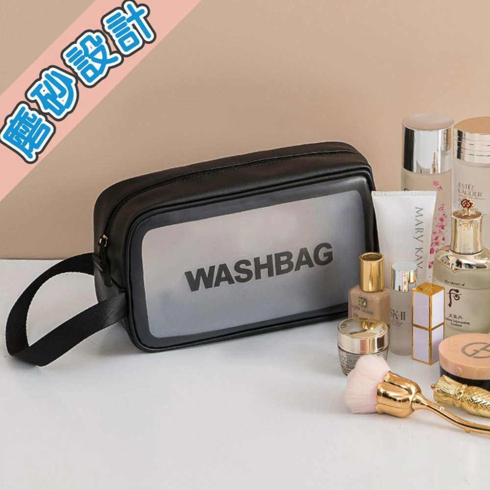 現貨 碎花防水盥洗包 防水收納包 洗漱包 手提收納包 游泳包 化妝包 化妝品 化妝品收納 防水袋 半透明 沙灘包-細節圖4