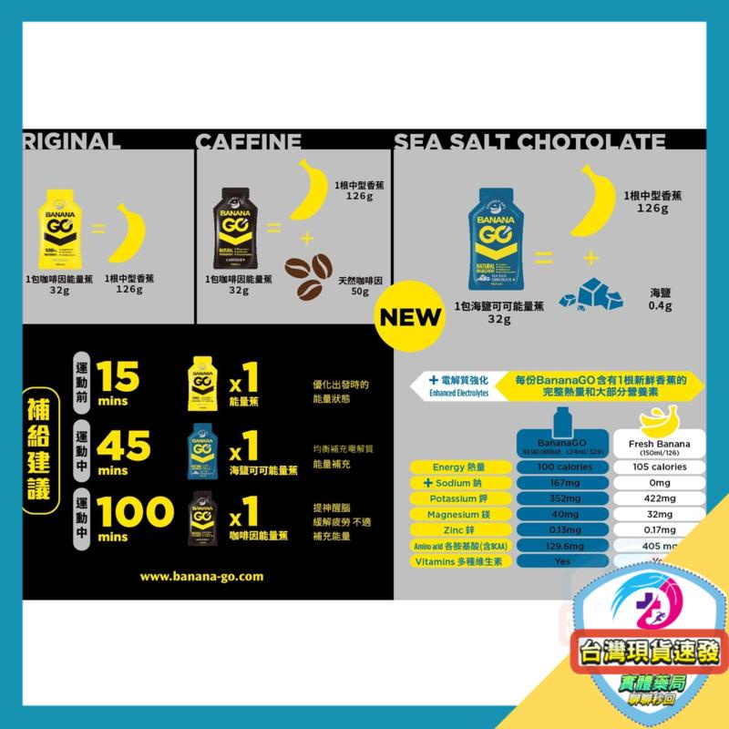 能量蕉體驗包 半馬包3包入(黃)原味(黑)咖啡因(藍)海鹽可可各一 動營養輕量化100%香蕉萃取 能量 電解質 營養補給-細節圖7