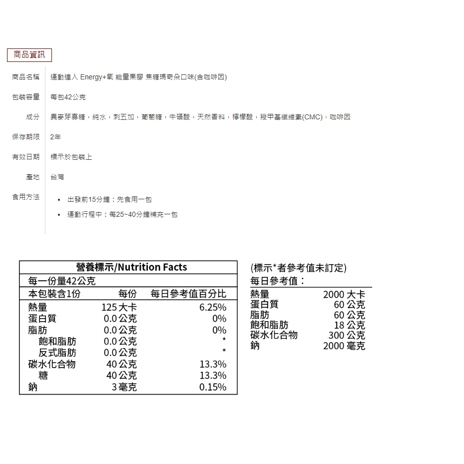 ⚡️現貨秒出⚡️運動達人RACINGPRO Energy+氧 能量果膠  涵氧+能量 低甜度 素食-細節圖6