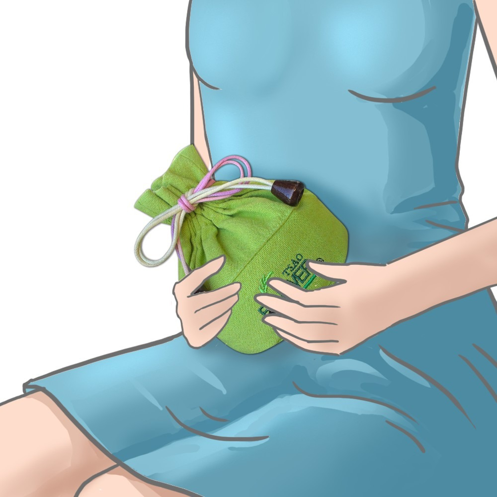 【台灣製 艾草之家】艾草溫熱香拓包(綠) 溫熱 暖暖包 熱敷 舒緩 環保 可重覆使用 重點熱敷-細節圖8