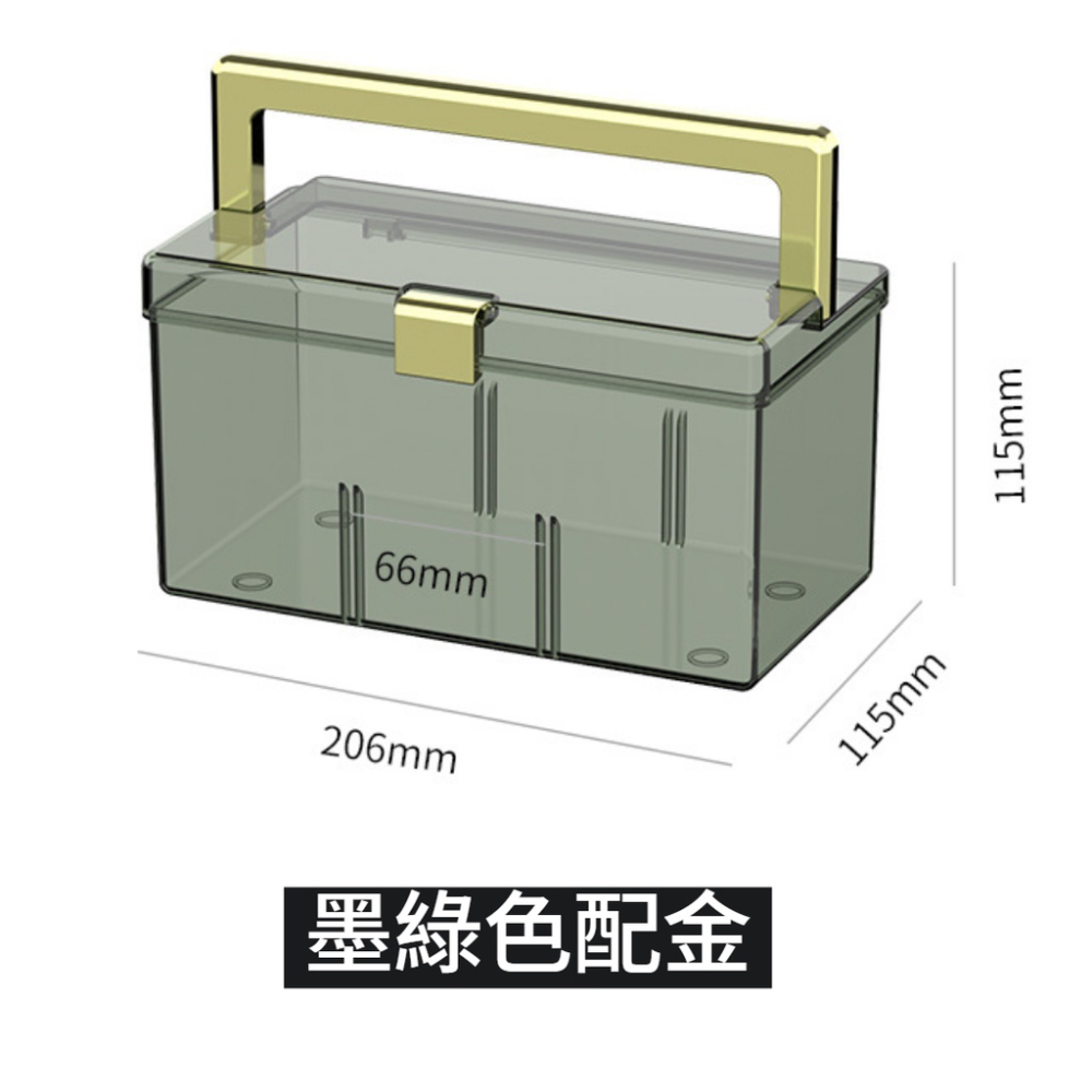 手提收納盒 透明口罩收納盒 居家藥箱 藥品收納盒 家用口罩存放盒 防塵桌面透明收納箱 大容量藥盒 萬用手提醫藥箱 急救箱-細節圖8