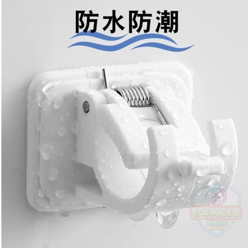 吊桿固定夾 窗簾桿固定夾透明防水桿夾 伸縮桿固定器 門簾桿支撐架 窗簾桿支撐架 黏貼伸縮桿固定夾 簾桿掛鉤 窗簾桿夾-細節圖5