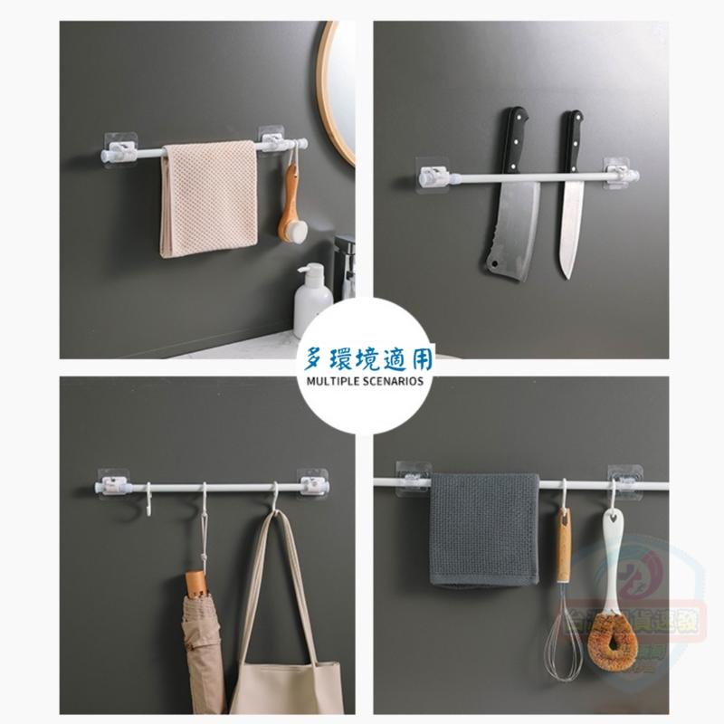 吊桿固定夾 窗簾桿固定夾透明防水桿夾 伸縮桿固定器 門簾桿支撐架 窗簾桿支撐架 黏貼伸縮桿固定夾 簾桿掛鉤 窗簾桿夾-細節圖9