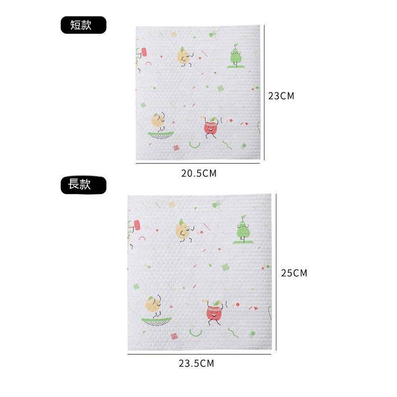 台灣現貨 懶人抹布 免洗抹布 懶人印花抹布 百潔布 抹布 一次性無紡布 乾濕兩用 廚房必備 家用 斷點式設計-細節圖9