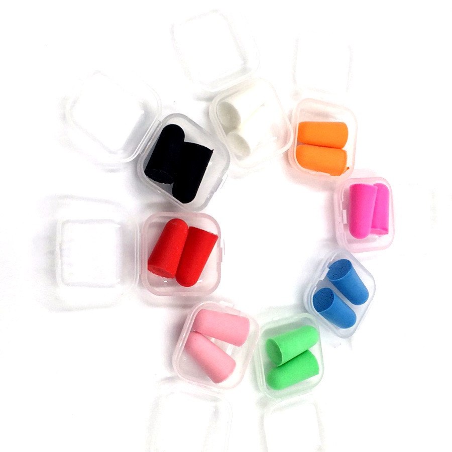 耳塞 隔音耳塞(1對入) 睡覺 防噪音 海綿耳塞 睡眠  耳塞盒 翻蓋盒  旅行收納 小物收納-細節圖7