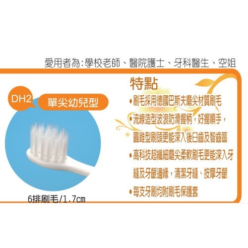 台灣製造舒森超細單尖牙刷(牙周病/敏感性牙齒適用)舒森 德國技術 巴斯夫單尖軟毛牙刷 BH2  CH2  CH22 DH-細節圖4