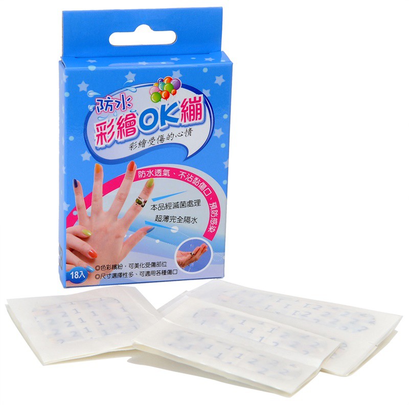 (Fe Li 飛力醫療) 彩繪防水OK繃 - 內含四種尺寸 (18入)【2003828】-細節圖2