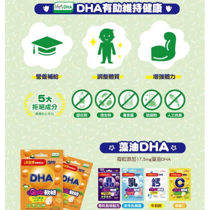 小兒利撒爾 Quti軟糖(乳酸菌)(藻油DHA)-細節圖3