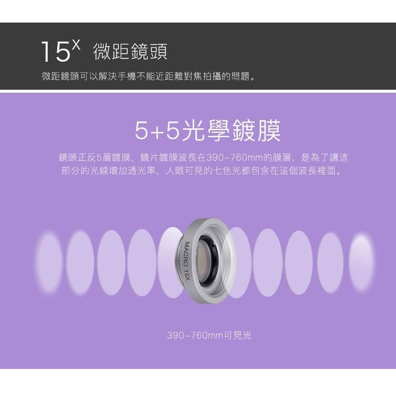 MOMAX X-Lens 鏡頭組合(2.5倍長焦、廣角、微距、魚眼、偏光鏡) 自拍神器-細節圖8