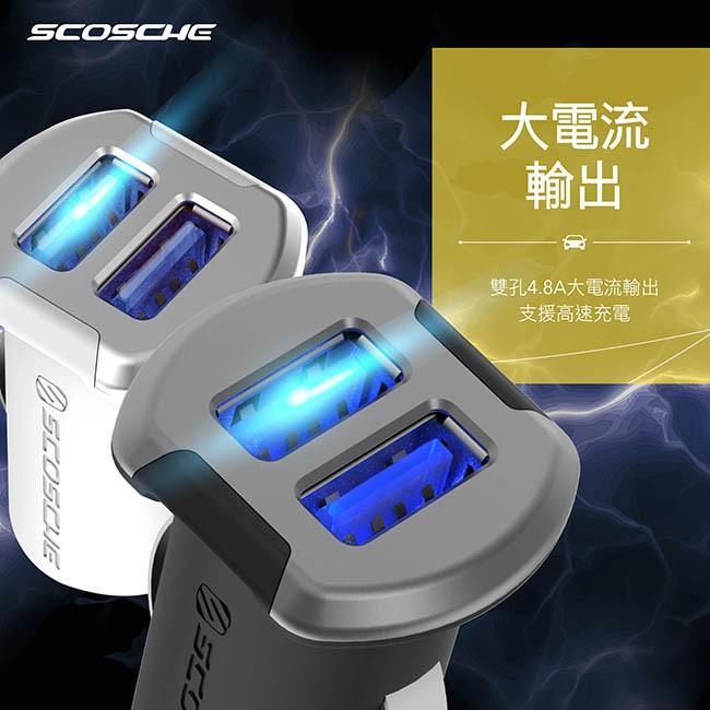 SCOSCHE12W雙孔USB車用充電器-細節圖3