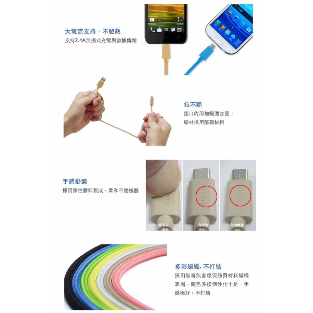 Zikko Micro USB Cable SC100 傳輸線-細節圖3