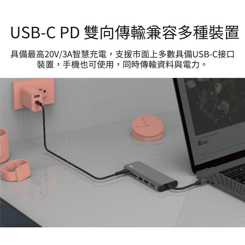 Feeltek Portable 6 in 1 USB-C Hub多功能隨身集線器-細節圖5