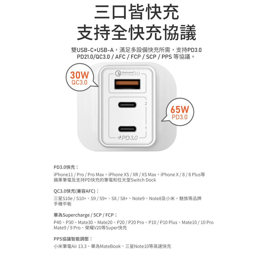 MOMAX One Plug 65W 3-Port GaN 氮化鎵智能充電器(UM20)-細節圖7