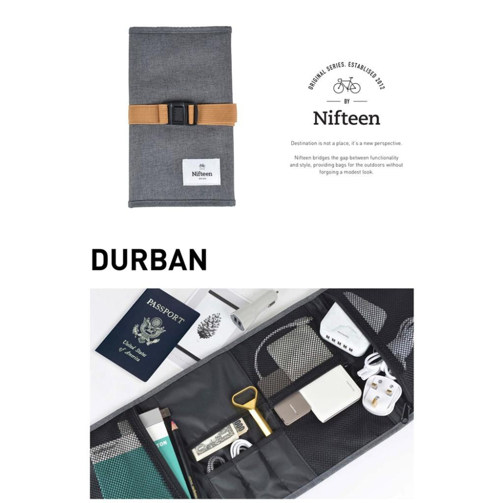 thecoopidea Nifteen Durban 旅行收納包-黑-細節圖2