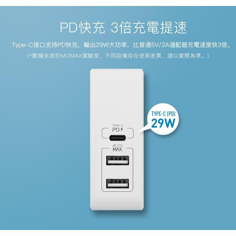 MOMAX U.BULL USB Type-C快充充電器(UM7)-細節圖3