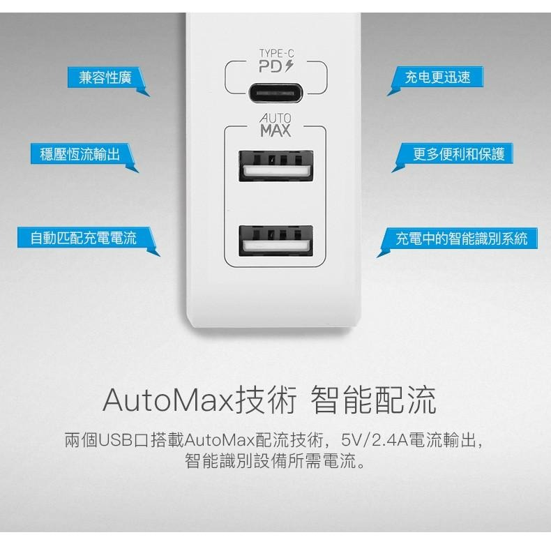 MOMAX U.BULL USB Type-C快充充電器(UM7)-細節圖7