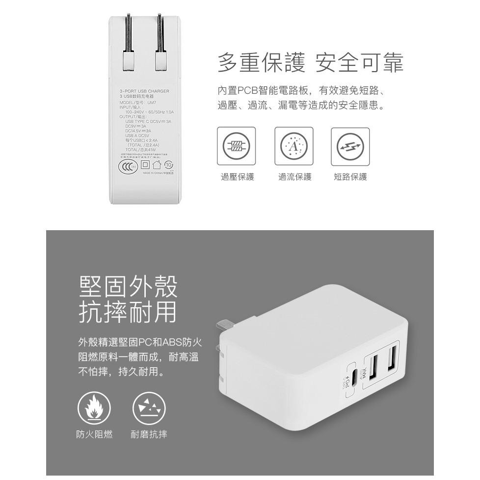 MOMAX U.BULL USB Type-C快充充電器(UM7)-細節圖9