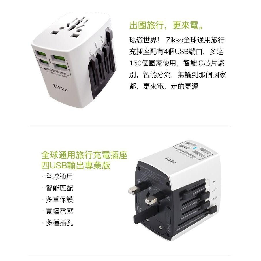 Zikko 4USB Port Pro 旅行插座(BST-631)-細節圖2