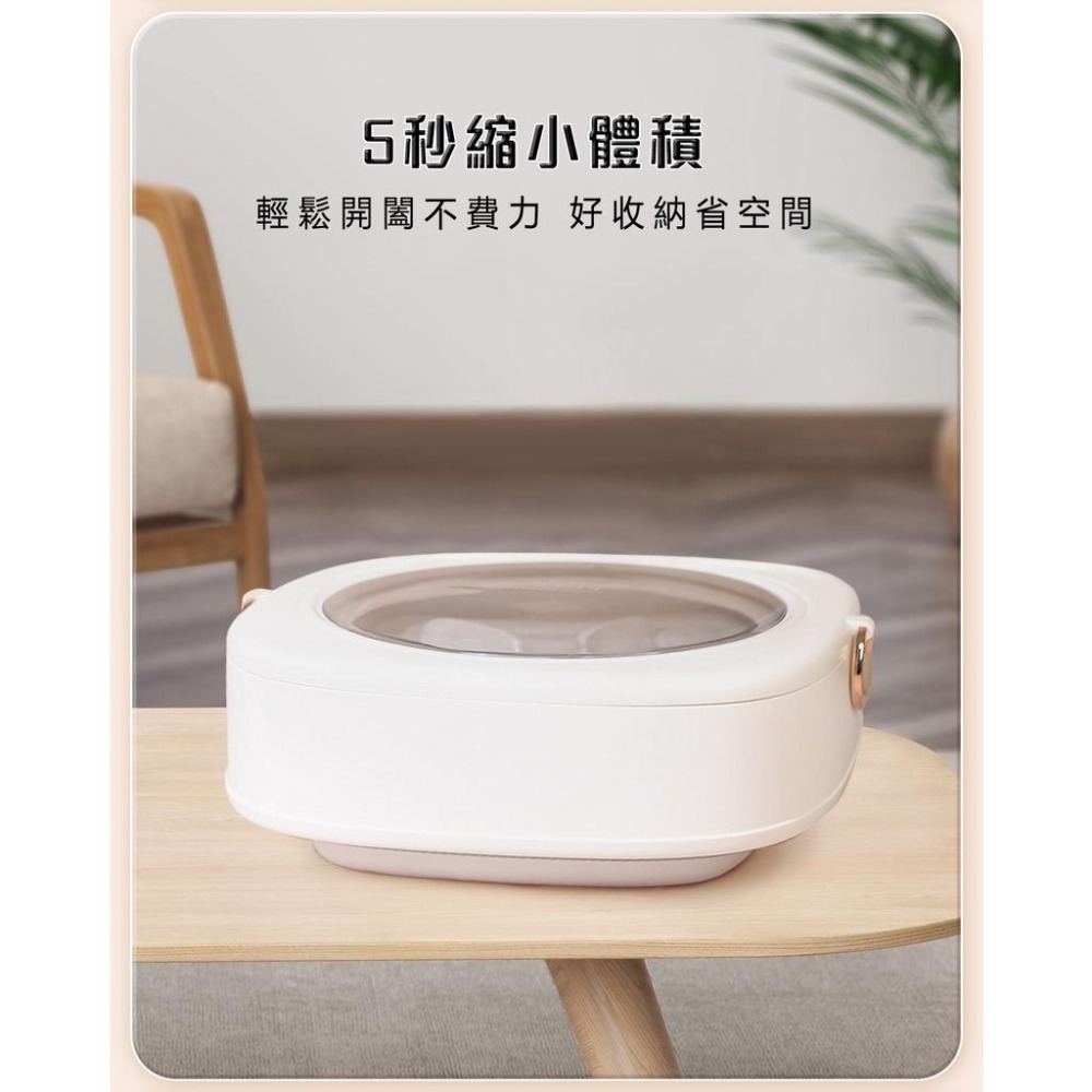 【OZEN】福利品/全新品 智能折疊清洗機-奶茶色(TS-B01)-細節圖6