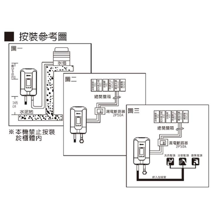 【SAKURA 櫻花】 九段調溫電熱水器 SH-123 原廠基本安裝-細節圖4