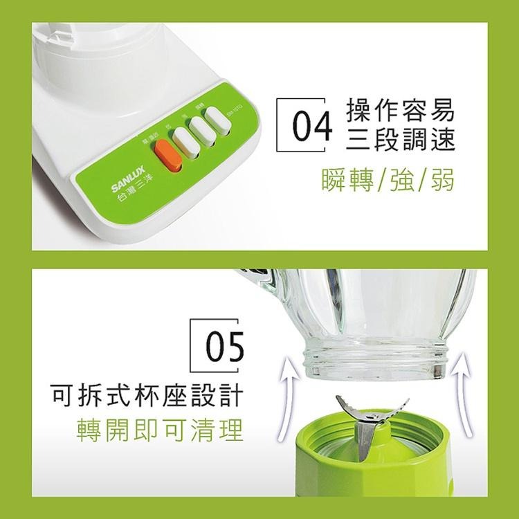 【SANLUX 台灣三洋】1500cc多功能玻璃杯果汁機 SM-15TG-細節圖5
