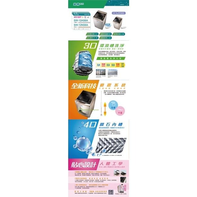 《SANLUX台灣三洋》 12kg 定頻單槽洗衣機 SW-12NS6A-細節圖5