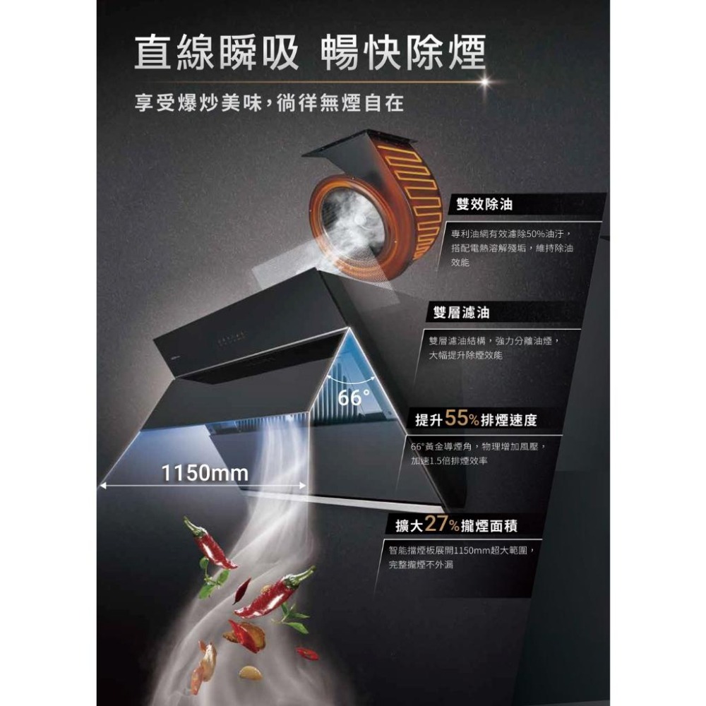 【SAKURA 櫻花】90CM近吸黑色鏡面鋼化玻璃除油煙機 R7650XL 原廠基本安裝保固-細節圖3