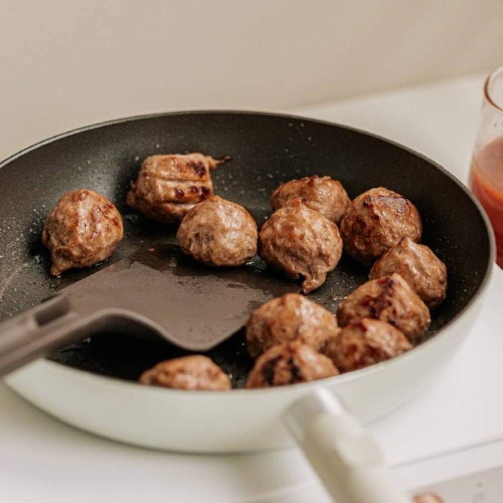 【韓國Dr.HOWS】LUMI 平底煎鍋(附鍋鏟26cm)-米白-細節圖3