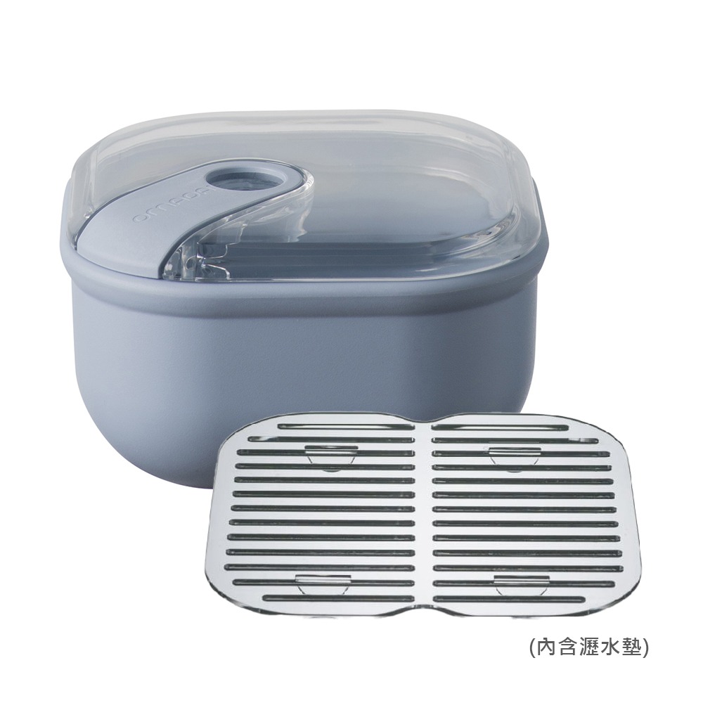 OMADA Pull Box易拉保鮮盒 方型/大/2L 附瀝水墊 (四色可選) M6652-規格圖9