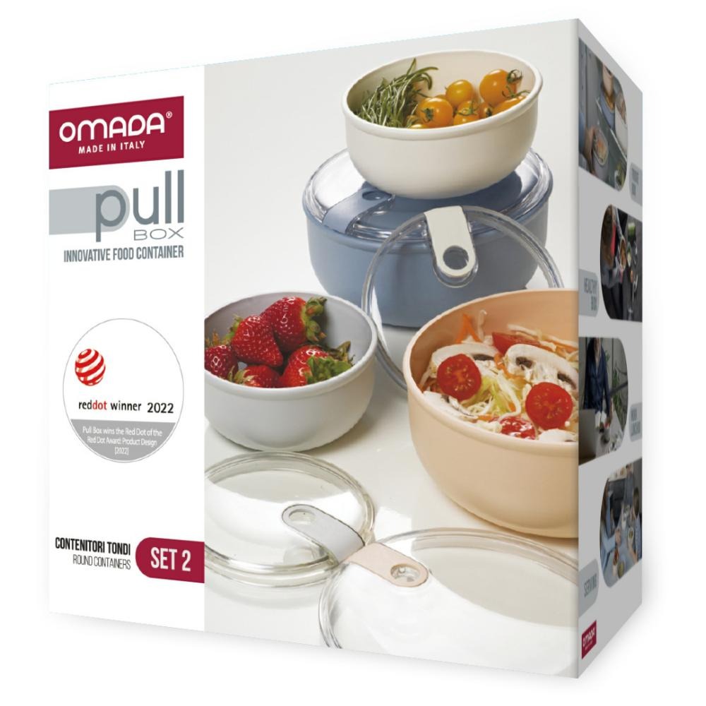 OMADA Pull Box易拉保鮮盒 圓型/二件式/0.75+1.8L (三色可選) M6782-細節圖9