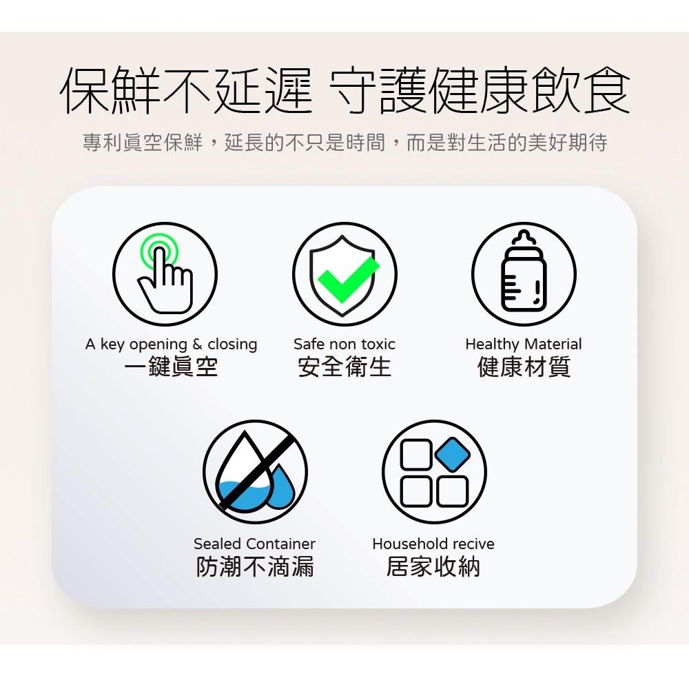 OZEN-TS 真空保鮮盒2入(0.6L+1.5L)-細節圖2