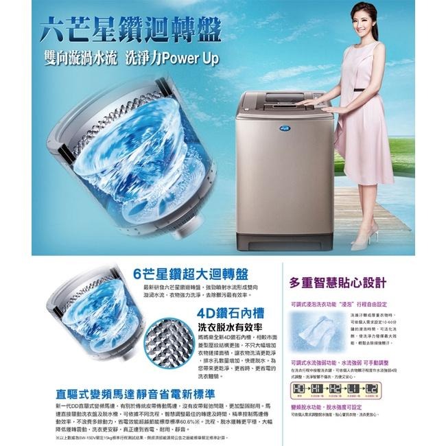 《SANLUX台灣三洋》 媽媽樂17kgDD直流變頻超音波單槽洗衣機 SW-17DV10-細節圖2