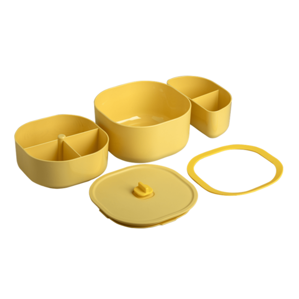 日日便當盒 簡配版/全配版 奶霜杏 迷霧藍 奶油黃 柔霧粉 極簡白-細節圖2