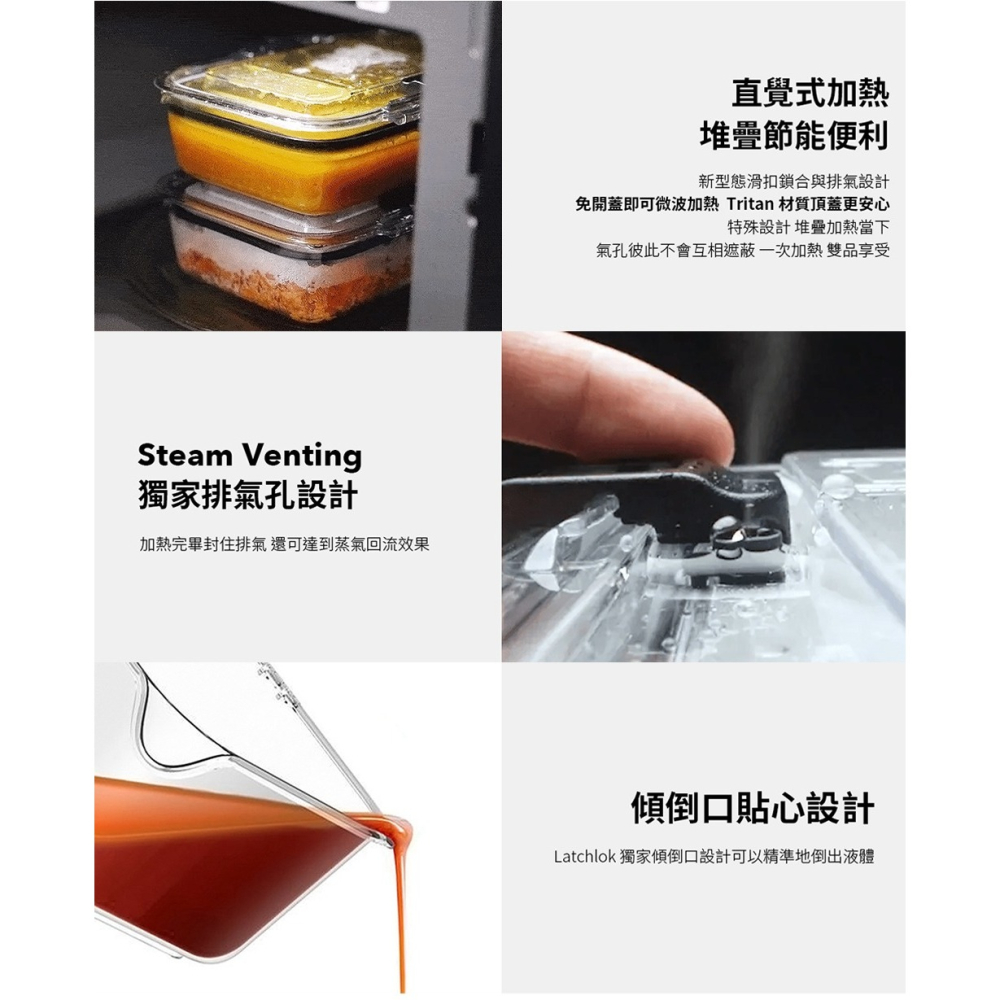 Prepara TRITAN 保鮮收納盒 / Latchlok 套組系列-細節圖5