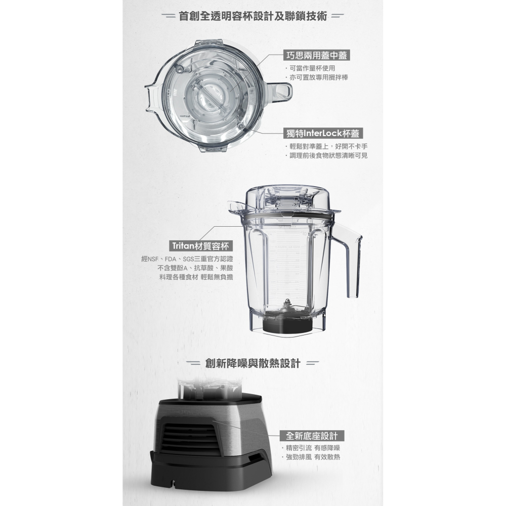 Vitamix A3500i 超跑級調理機 (髮絲銀) ｜陳月卿調理機 唯一推薦品牌-細節圖9