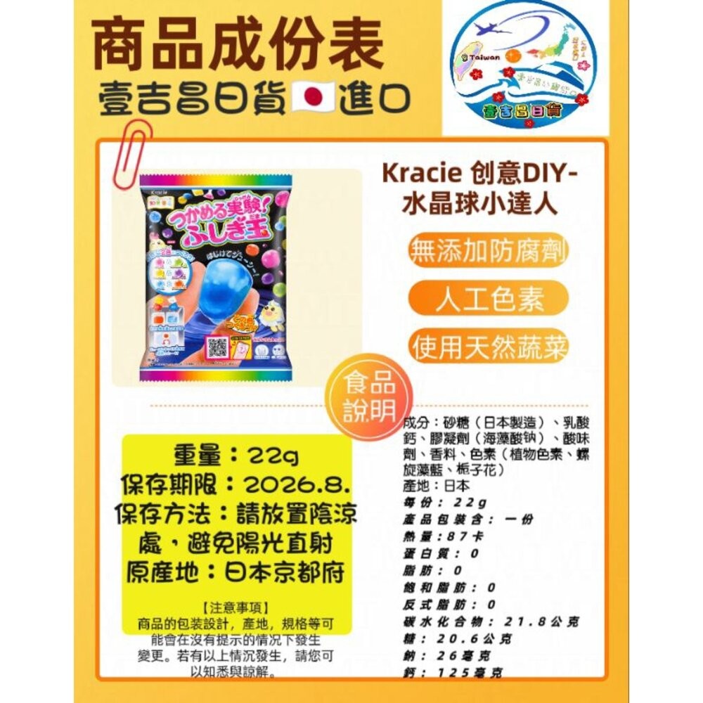 壹吉昌日貨進口 台灣現貨💕【 kracie 知育菓子】食玩益智點心食玩抓取神秘球球22g知育菓子食玩DIY糖果手作-細節圖6