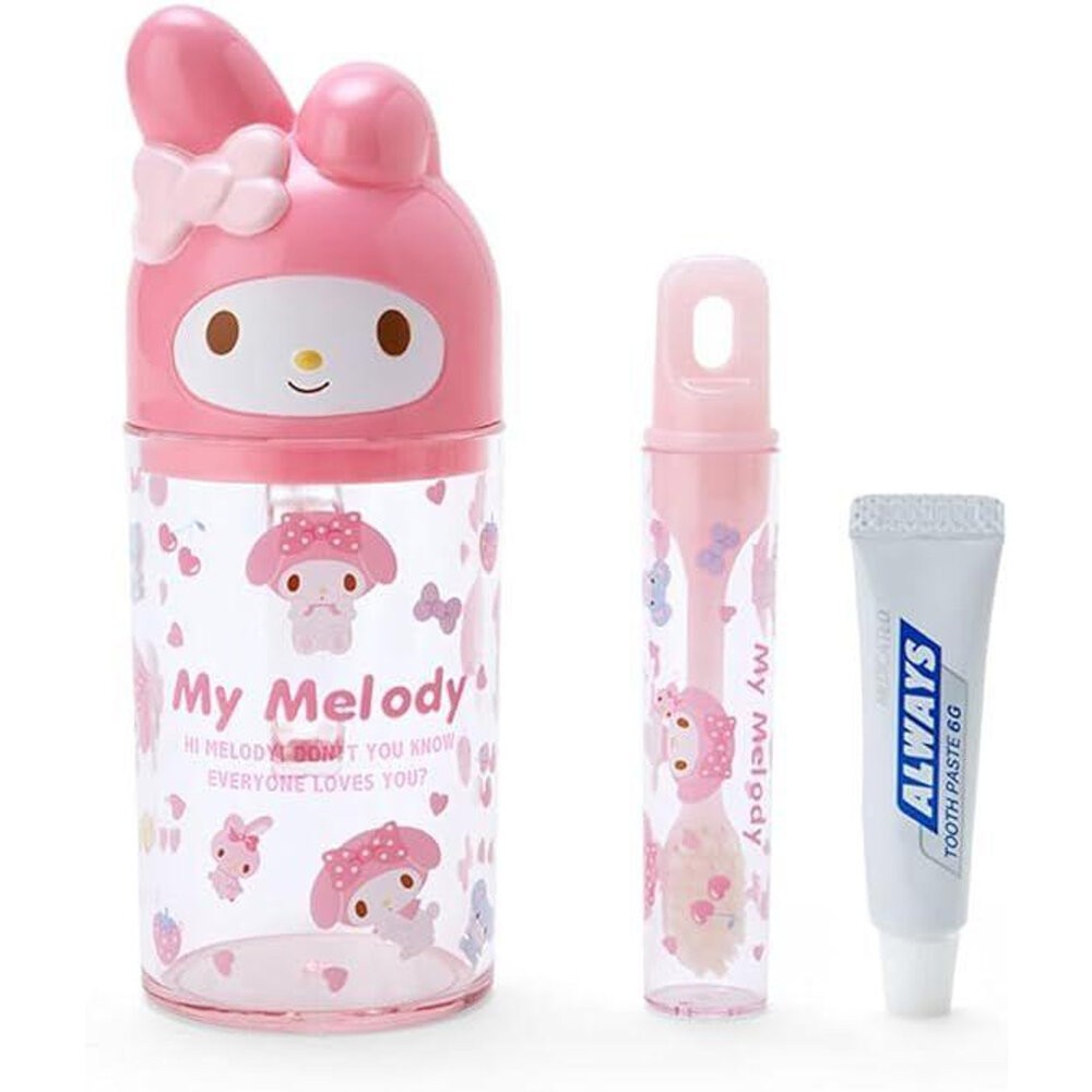 三麗鷗日本正版攜帶式牙刷組-美樂蒂