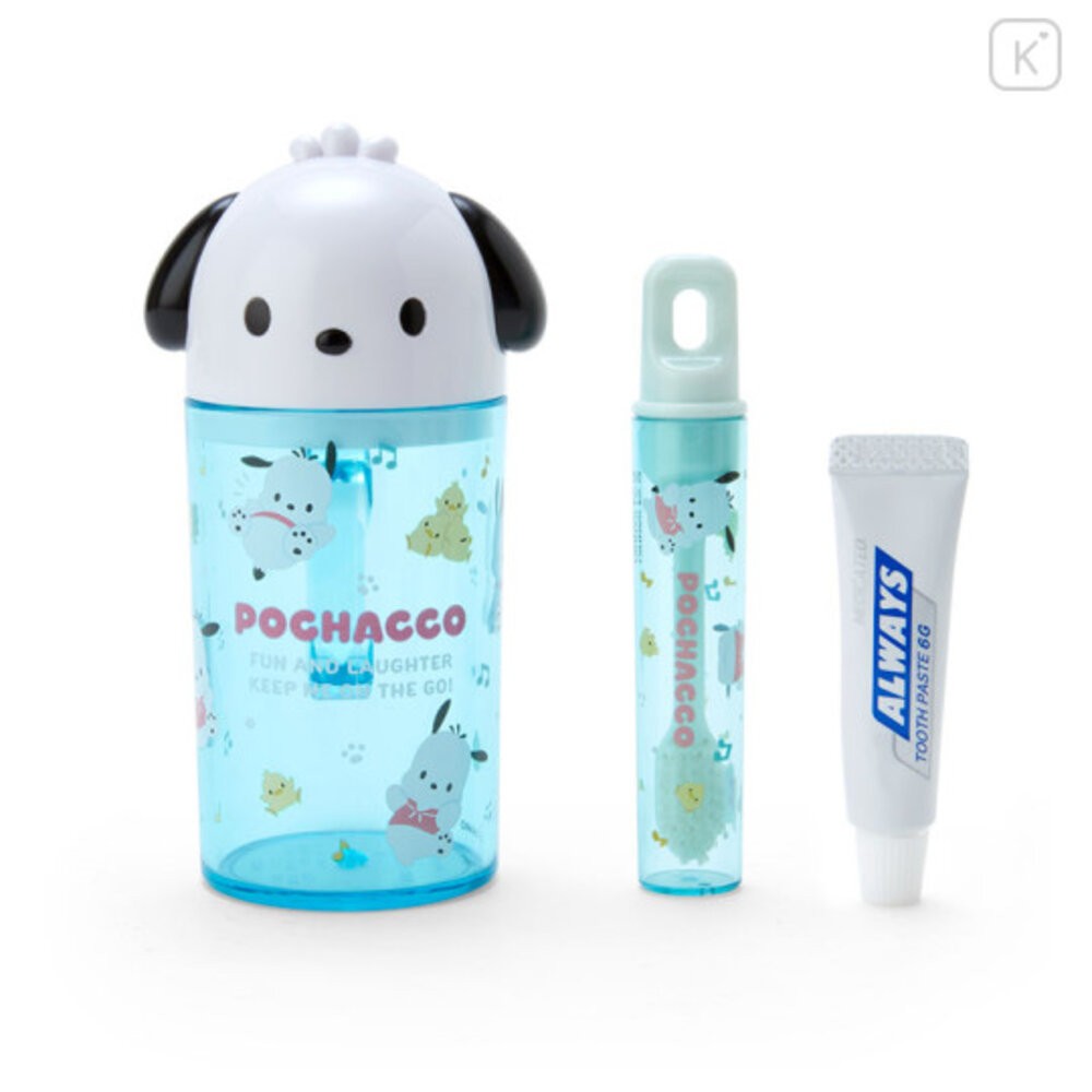 三麗鷗日本正版攜帶式牙刷組-怕洽狗