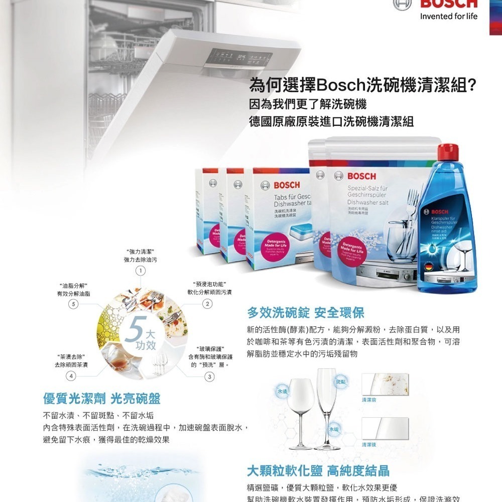 【BOSCH 博世】洗碗機專用光潔劑(500ml瓶裝) 四入組-細節圖2