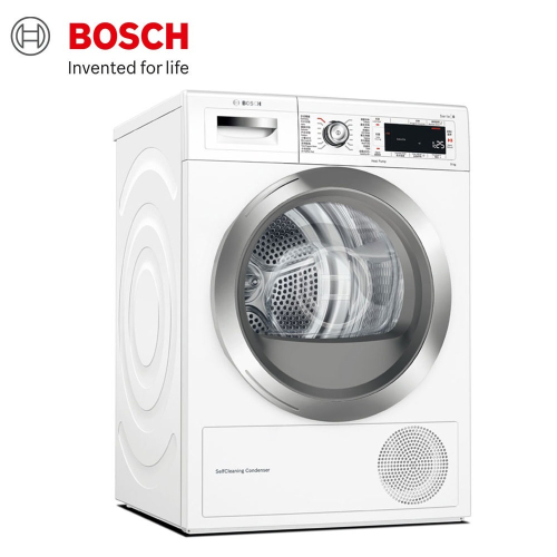 【BOSCH 博世】220V 9KG 滾筒熱泵速效乾衣機 WTW87MH0TC