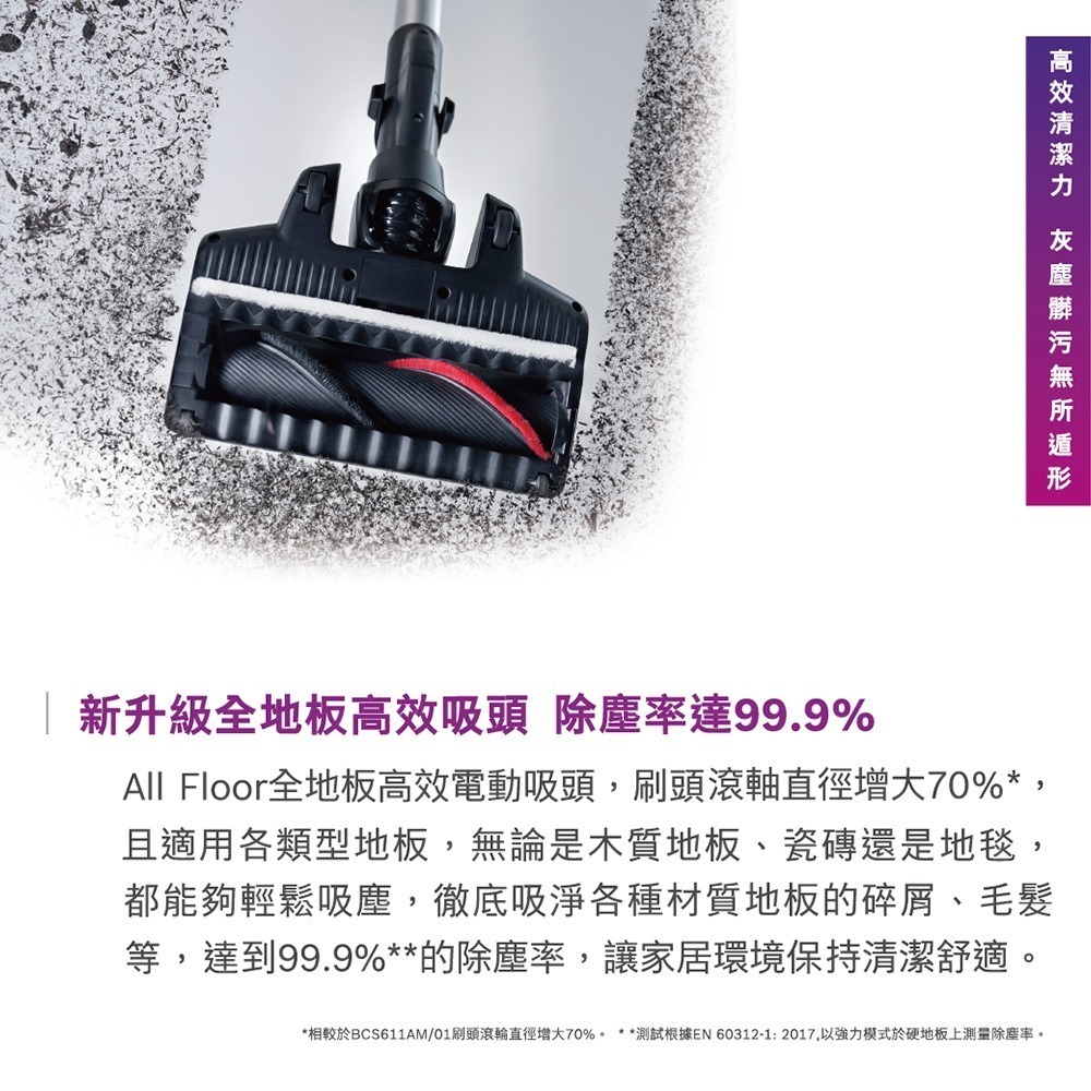 【BOSCH 博世】Unlimited 7 可彎曲式無線吸塵器 深遂黑 BBS711B3TW-細節圖7