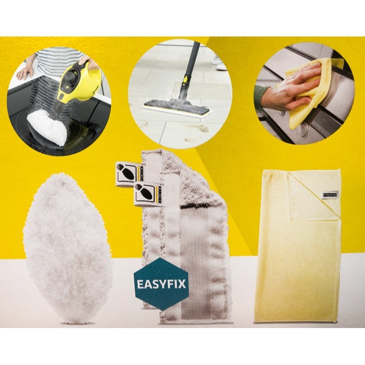 【Karcher 凱馳】蒸氣清洗機SC系列適用配件：EasyFix廚房蒸氣超細纖維布巾組 28632650-細節圖3